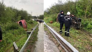 Yalova'da panelvan devrildi: 3 işçi öldü