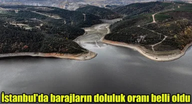 İstanbul'da barajların doluluk oranı belli oldu