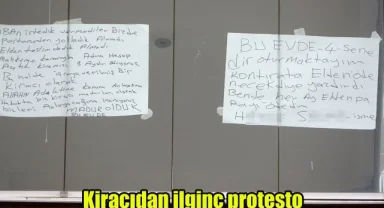 Kiracıdan ilginç protesto