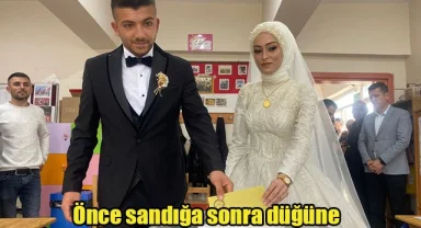 Önce sandığa sonra düğüne