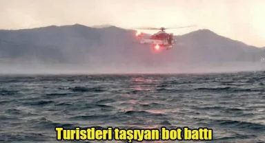 Turistleri taşıyan bot battı