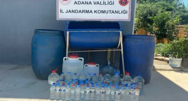 Adana'da bin 50 litre sahte içki ele geçirildi