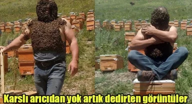 Karslı arıcıdan ‘yok artık’ dedirten görüntüler