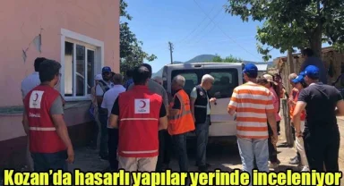 Kozan’da hasarlı yapılar yerinde inceleniyor