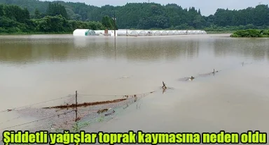 Şiddetli yağışlar toprak kaymasına neden oldu