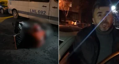 Ataşehir'de motokurye kendisine çarpan sürücünün kaçmasını engellemeye çalıştı